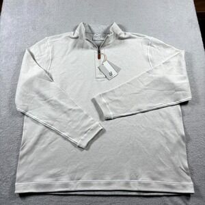 Collars & Co. Sand Heather Cloud Cotton Sweater Mens 3XL Gray 1/4 Zip Reversible